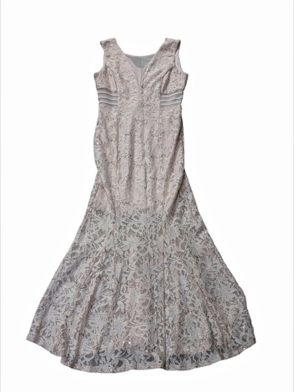 Alexa B Floral Lace Maxi Dress Pink Size 4 New
